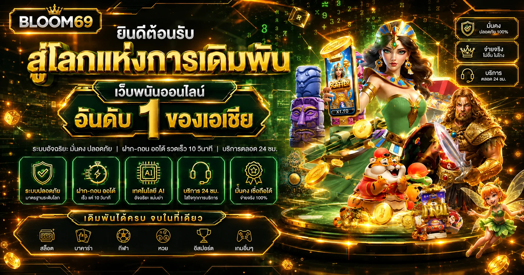 ภาพแนะนำ BLOOM69 สล็อตเว็บตรงและหมวดเกมออนไลน์